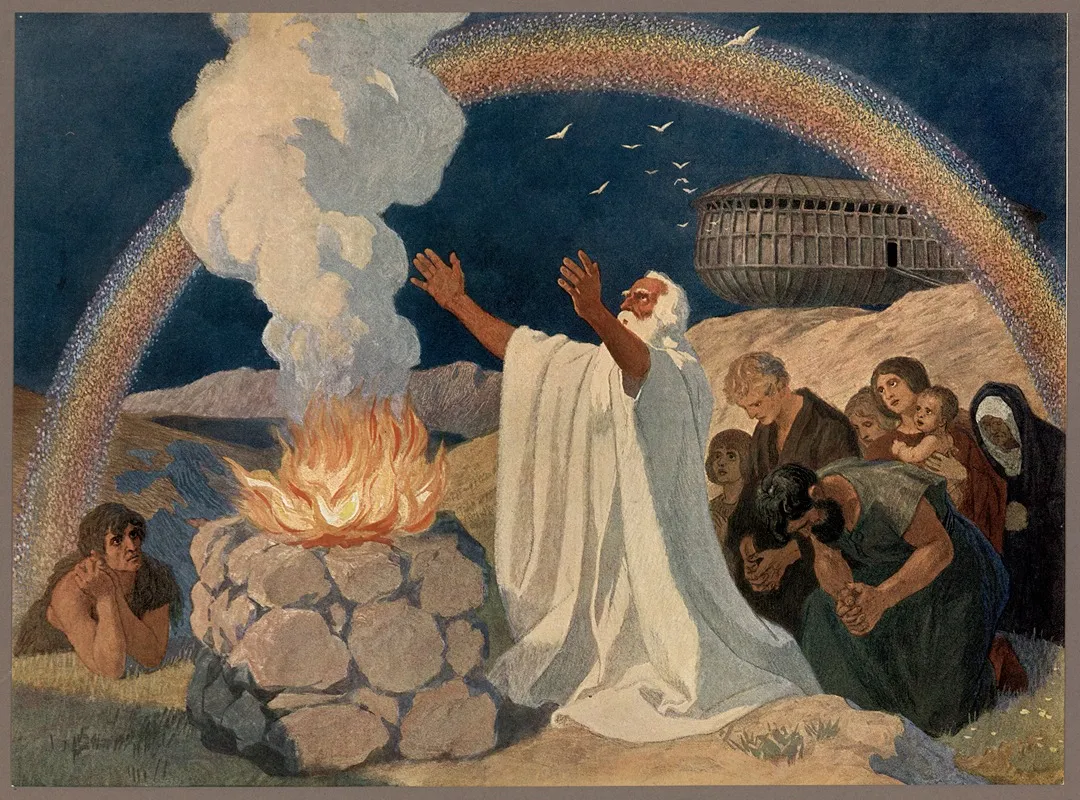 Noahs Thanksgiving Offering Wall Art by Gebhard Fugel - High-Resolution Digital Print