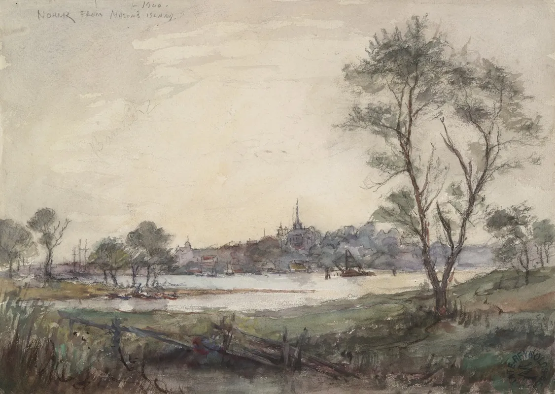 Noank From Masons Island Wall Art by Reynolds Beal - High-Resolution Digital Print