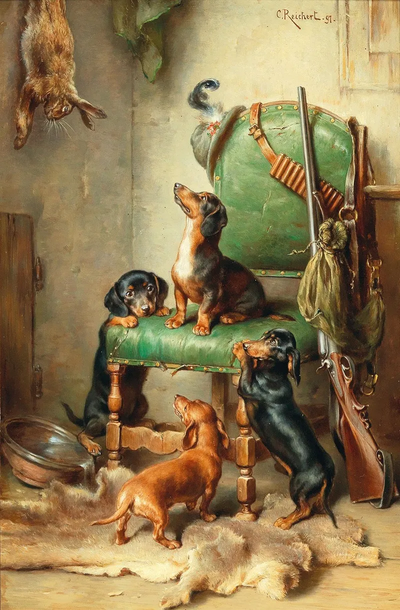 Noch Nicht Hasenrein Wall Art by Carl Reichert - High-Resolution Digital Print