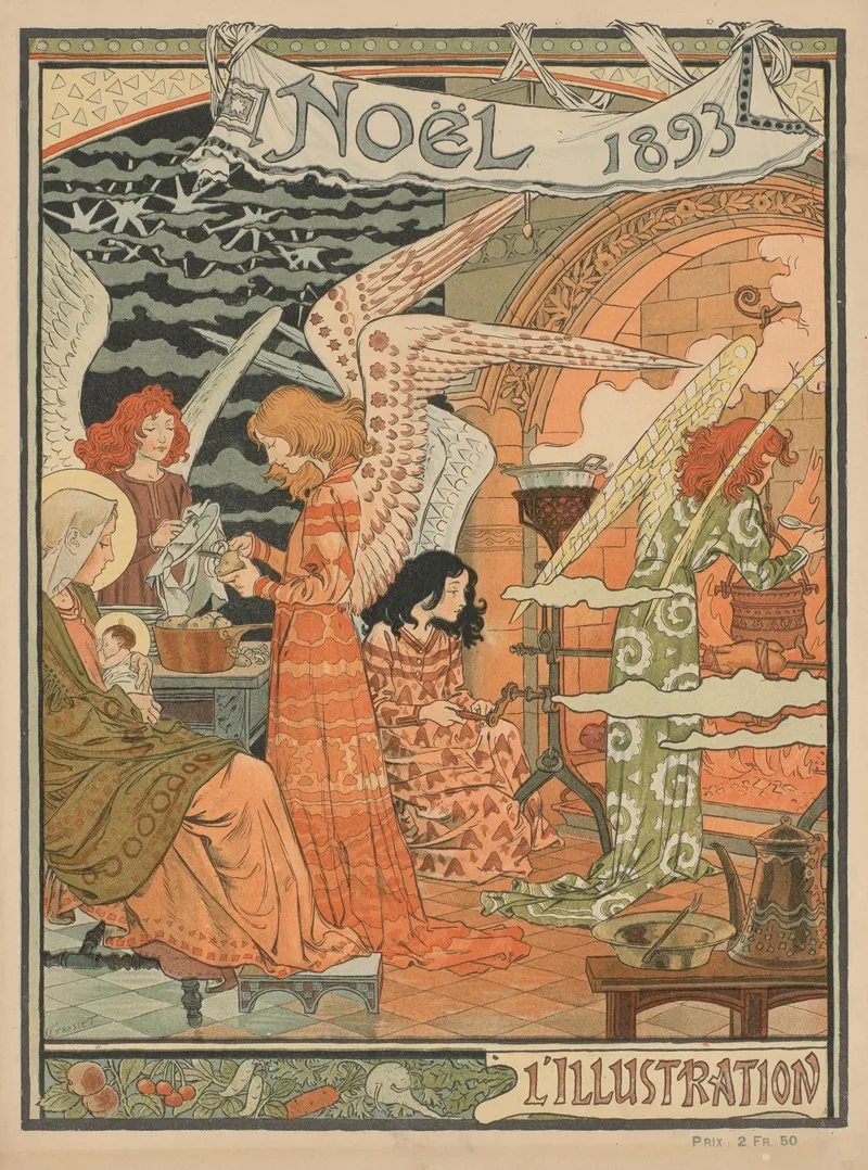 Noel 1893 Wall Art by Eugène Grasset - High-Resolution Digital Print