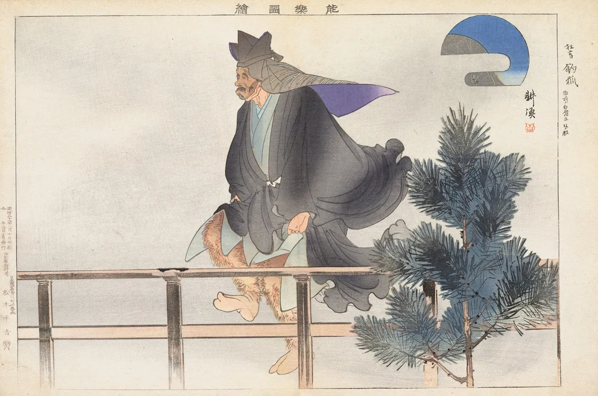 Nogaku Zue Pl 17 Wall Art by Kōgyo Tsukioka - High-Resolution Digital Print