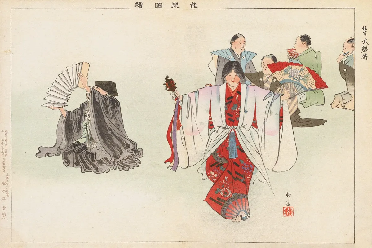 Nogaku Zue Pl 19 Wall Art by Kōgyo Tsukioka - High-Resolution Digital Print