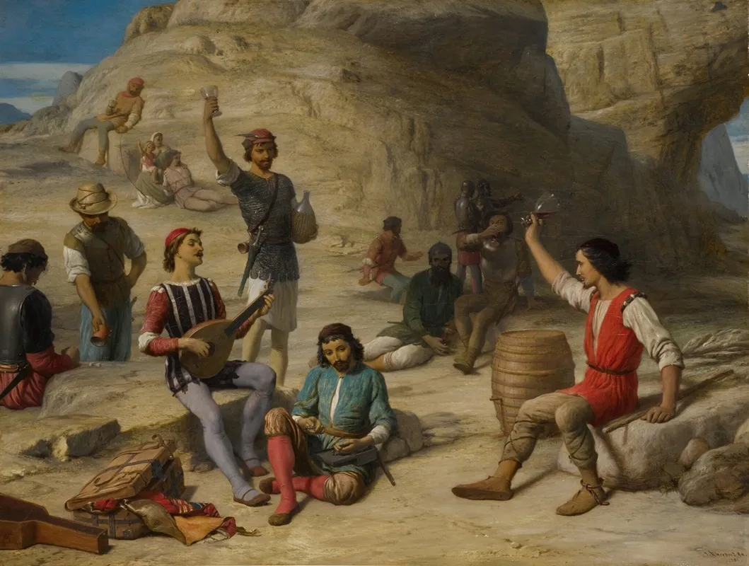 None But The Free Can Sing Of Liberty Wall Art by John Rogers Herbert - High-Resolution Digital Print