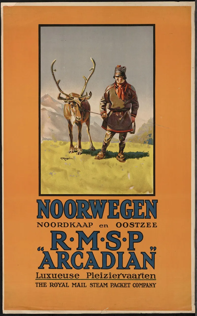 Noorwegen R M S P Arcadian Noordkaap En Oostzee Luxueuse Pleiziervaarten Wall Art by Willy Russel - High-Resolution Digital Print