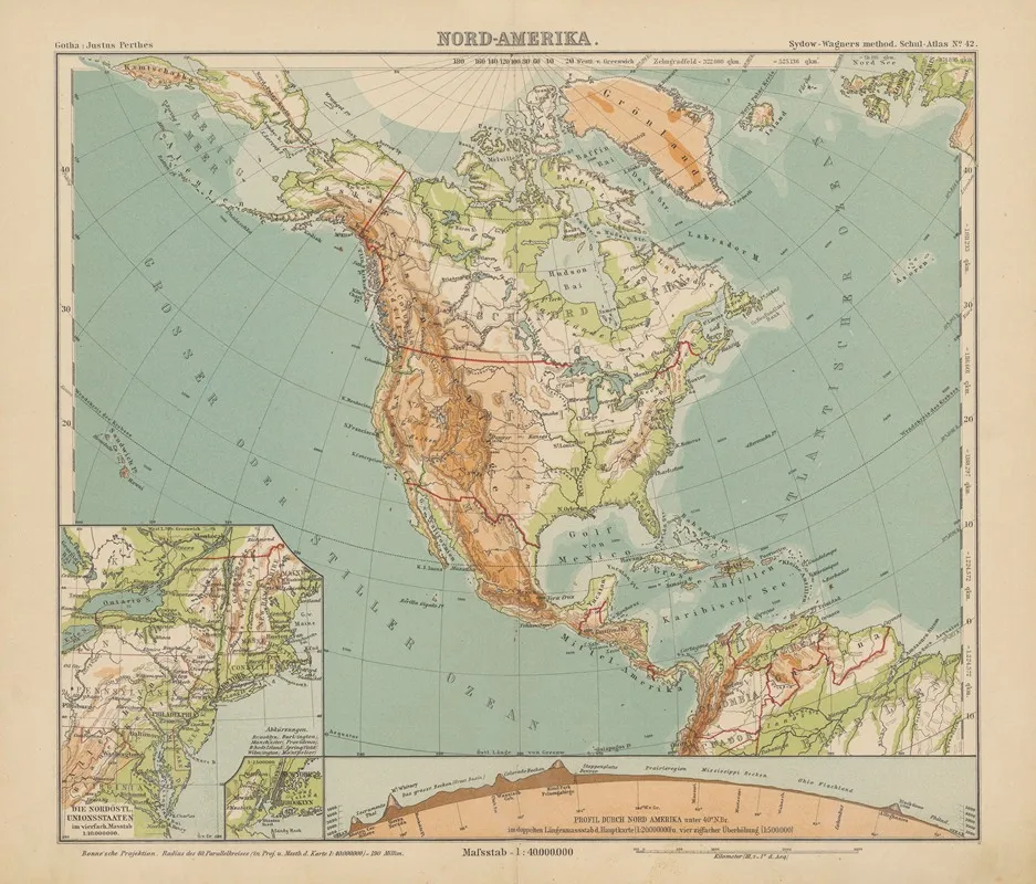 Nordamerika Wall Art by Emil von Sydow - High-Resolution Digital Print