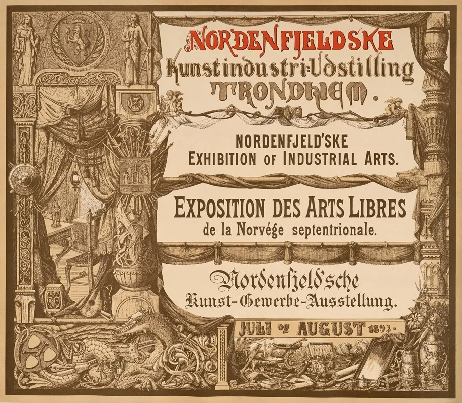 Nordenfjeldske Kunstindustri Udstilling Trondhjem Wall Art by William Sophus Bergstrøm - High-Resolution Digital Print