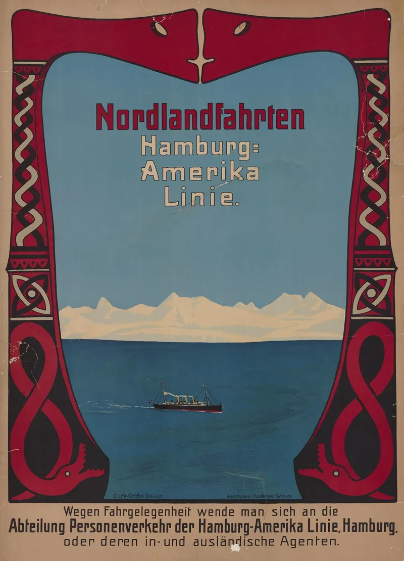 Nordlandfahrten Hamburg Amerika Linie Wall Art by Carl Langhein - High-Resolution Digital Print