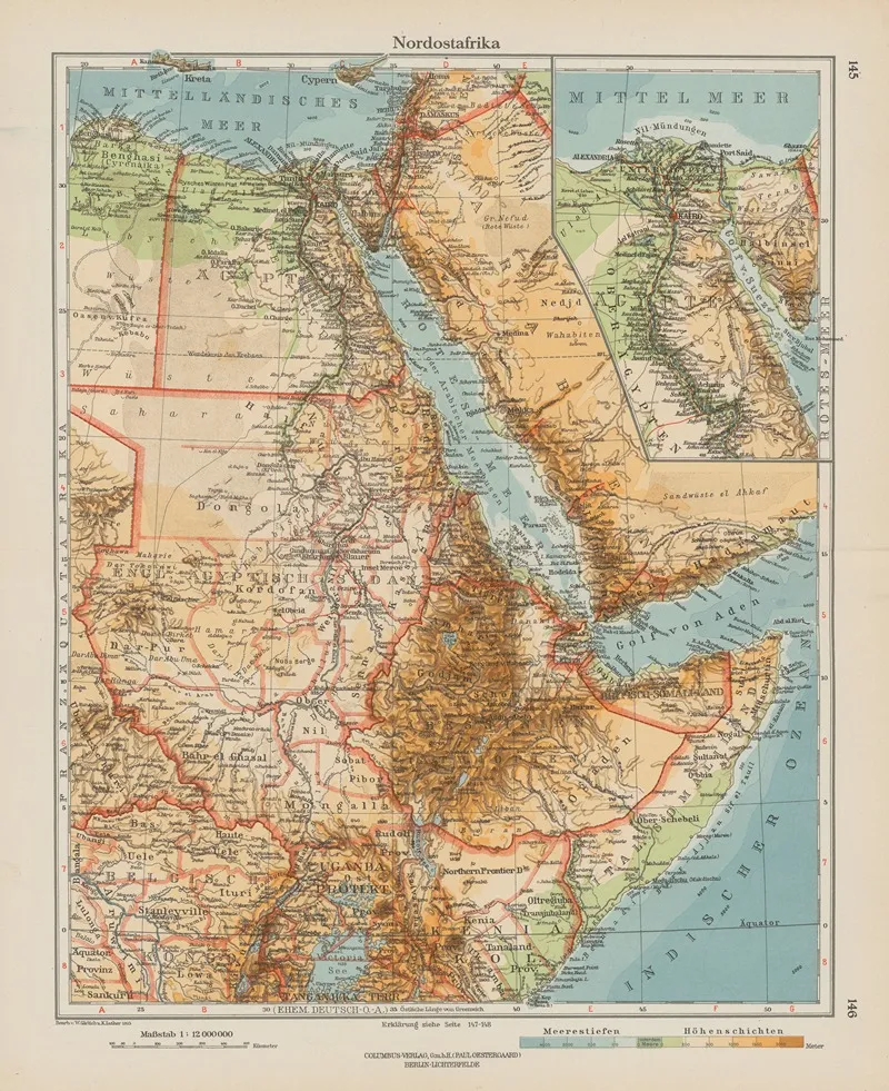 Nordostafrika Wall Art by Ernst Friedrich - High-Resolution Digital Print
