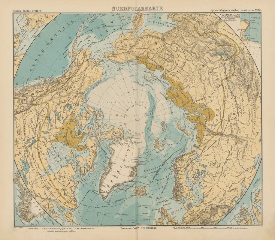 Nordpolarkarte Wall Art by Emil von Sydow - High-Resolution Digital Print