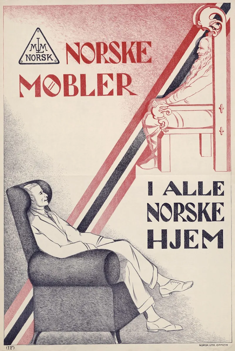 Norske Mobler I Alle Norske Hjem Wall Art by Norsk lithografisk Officin - High-Resolution Digital Print