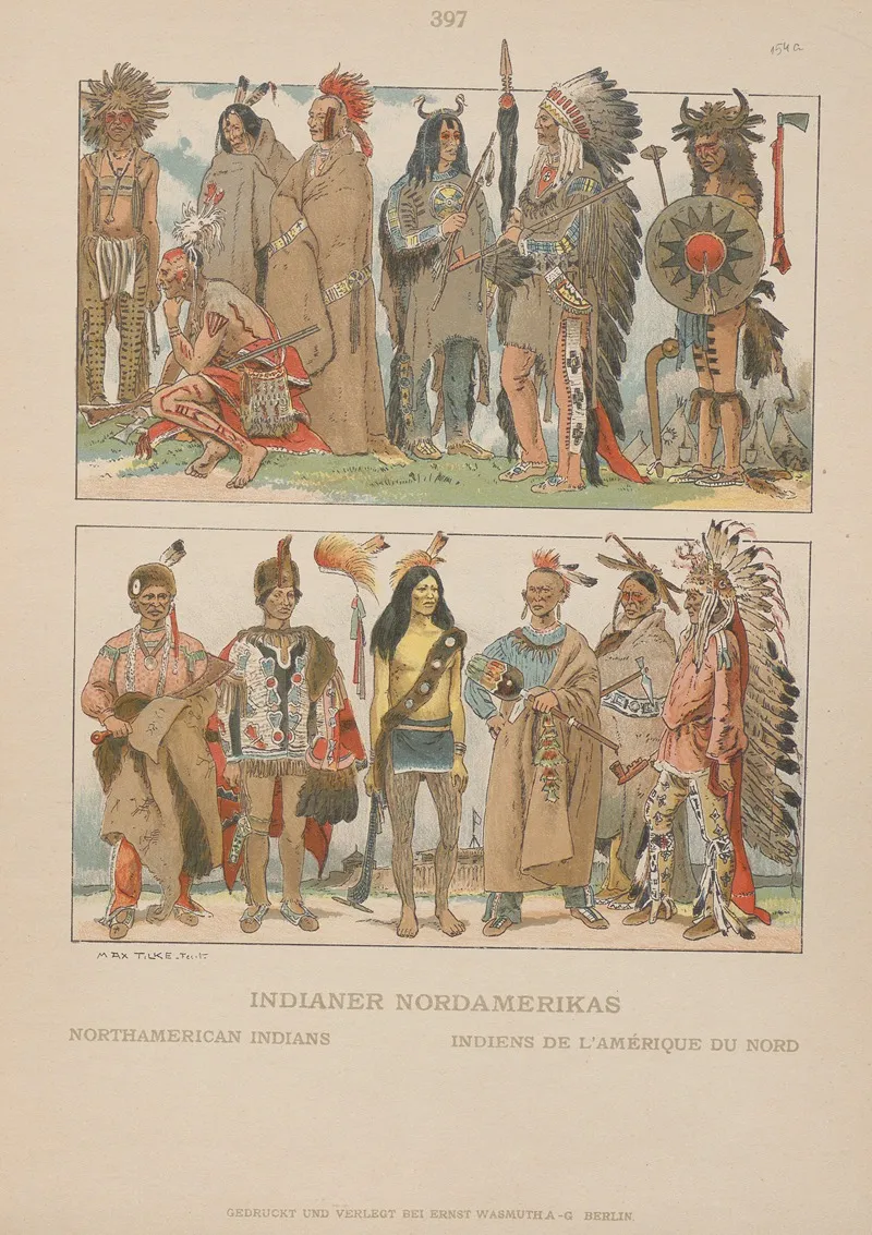 North America Indians Wall Art by Adolf Rosenberg - High-Resolution Digital Print