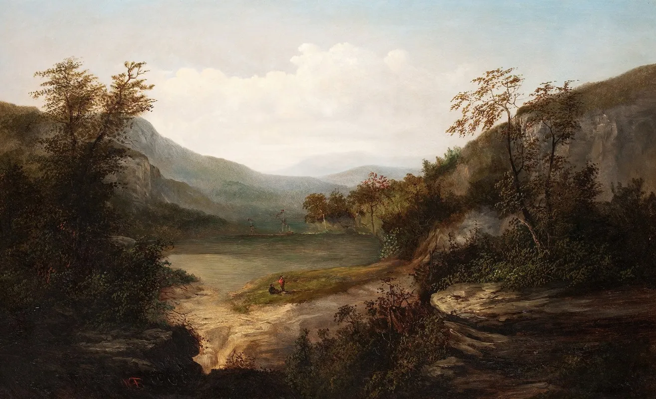 North Carolina Mountain Landscape Wall Art by William Charles Anthony Frerichs - High-Resolution Digital Print