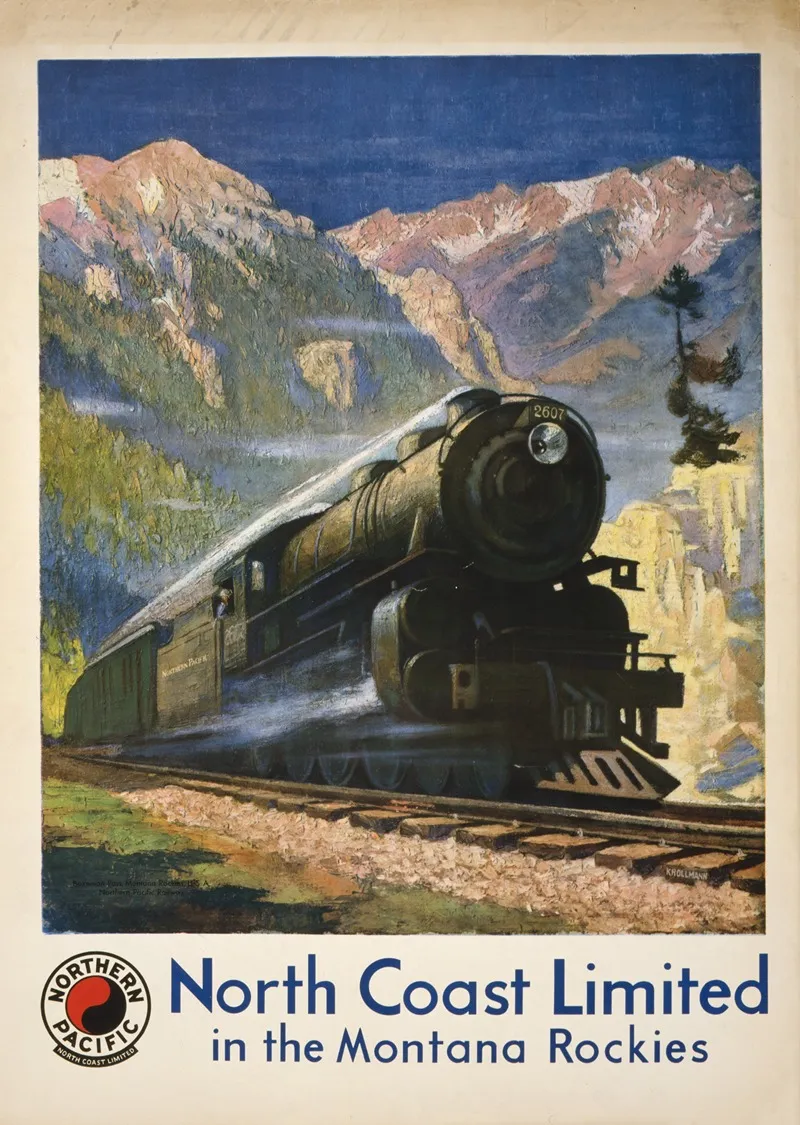 North Coast Limited In The Montana Rockies Wall Art by Gustav Wilhelm Krollmann - High-Resolution Digital Print