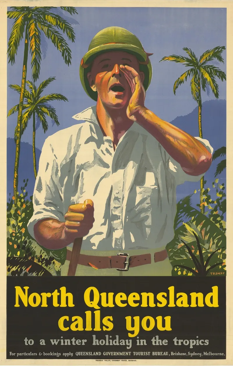 North Queensland Calls You To A Winter Holiday In The Tropics Wall Art by Percy Trompf - High-Resolution Digital Print