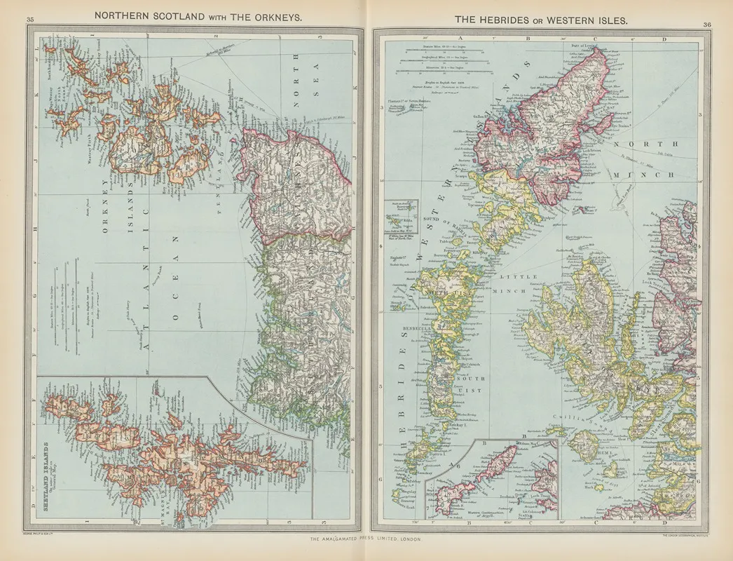 Northern Scotland And The Orkneys The Hebrides Or Western Isles