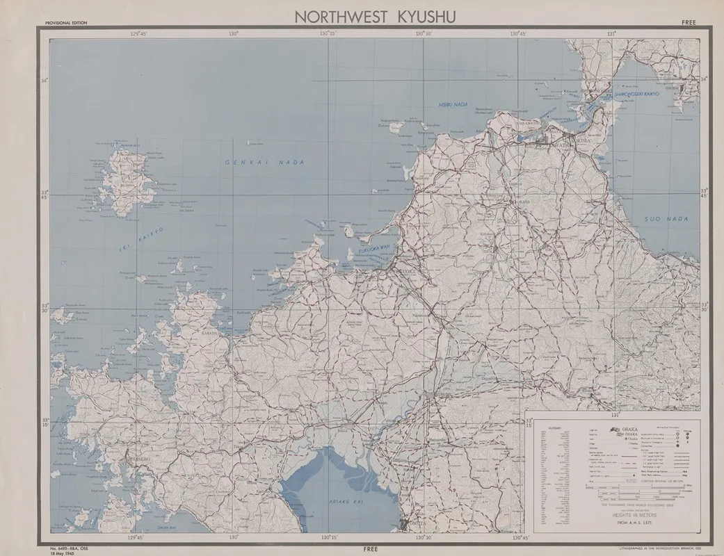 Nortwest Kyushu Wall Art by Office of Strategic Services - High-Resolution Digital Print