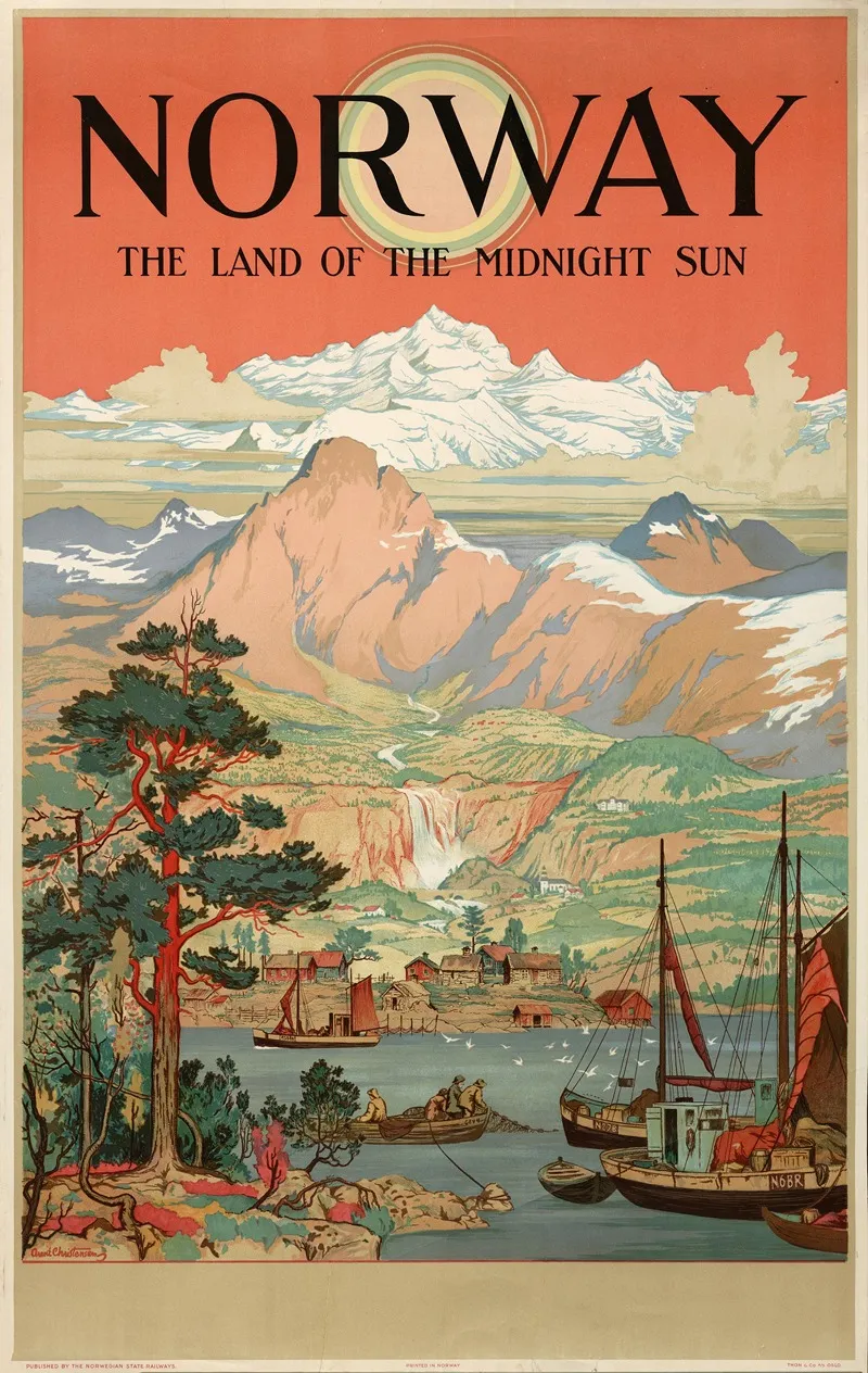 Norway The Land Of The Midnight Sun Wall Art by Arent Lauritz Christensen - High-Resolution Digital Print