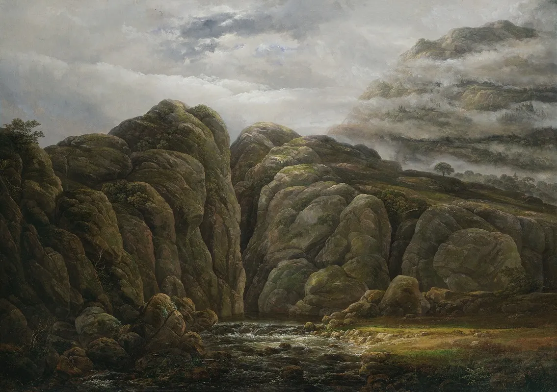 Norwegian Mountain Landscape Wall Art by Johan Christian Dahl - High-Resolution Digital Print