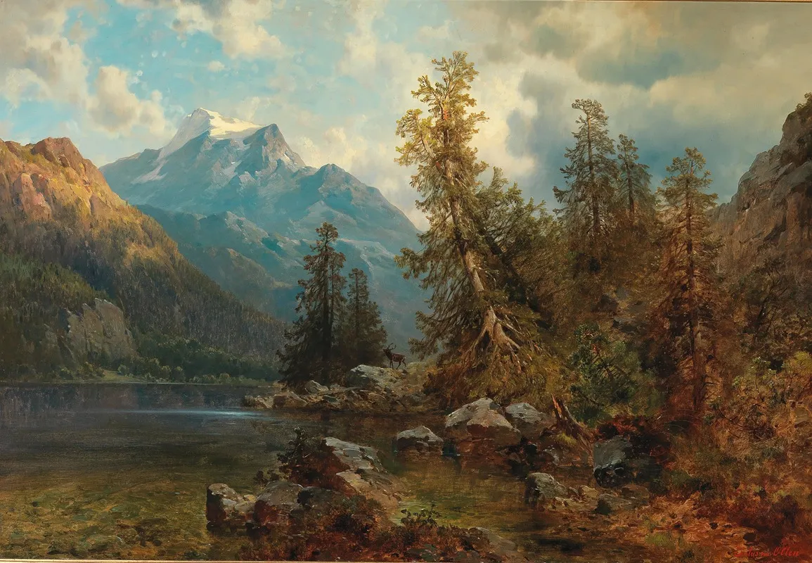 Norwegischer See Wall Art by Justus von Olten - High-Resolution Digital Print