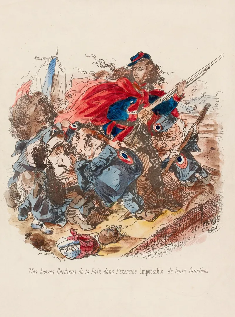 Nos Braves Gardiens De La Paix Dans Lexercice Impossible De Leurs Fonctions Wall Art by Victor Coindre - High-Resolution Digital Print
