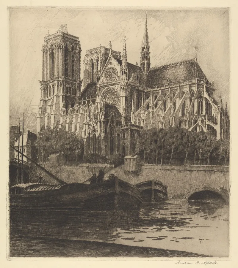 Notre Dame 5 Wall Art by Andrew Fairbairn Affleck - High-Resolution Digital Print
