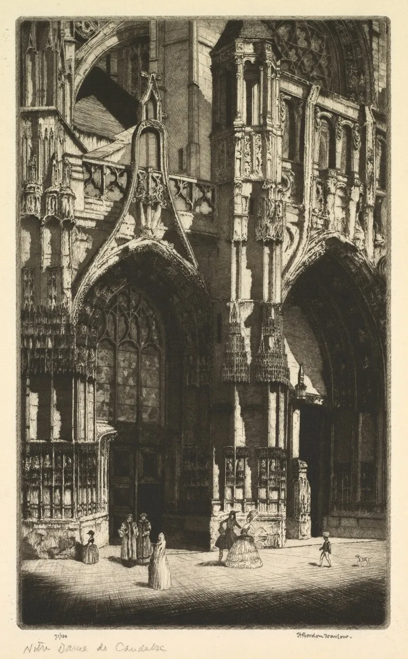 Notre Dame De Caudebec Wall Art by Herbert Gordon Warlow - High-Resolution Digital Print