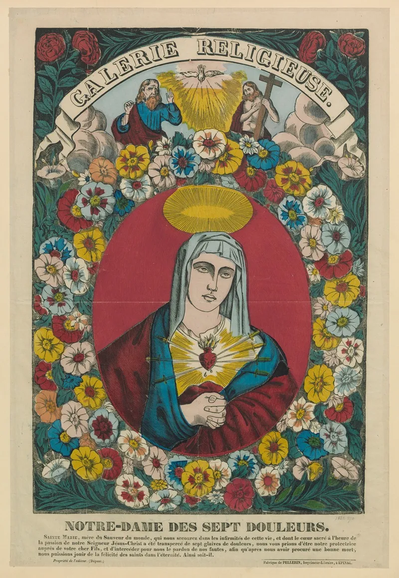 Notre Dame Des Sept Douleurs Wall Art by Imp. Pellerin &amp; Cie - High-Resolution Digital Print