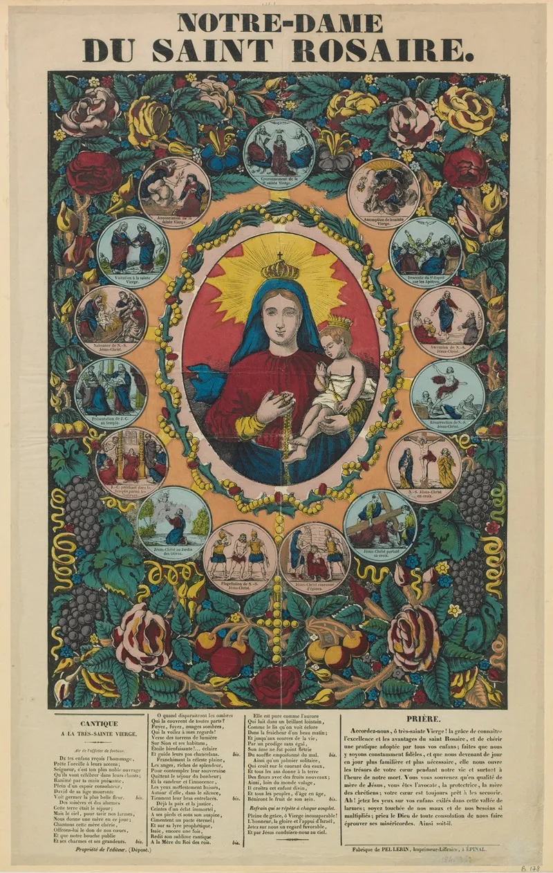 Notre Dame Du Saint Rosaire Wall Art by Imp. Pellerin &amp; Cie - High-Resolution Digital Print