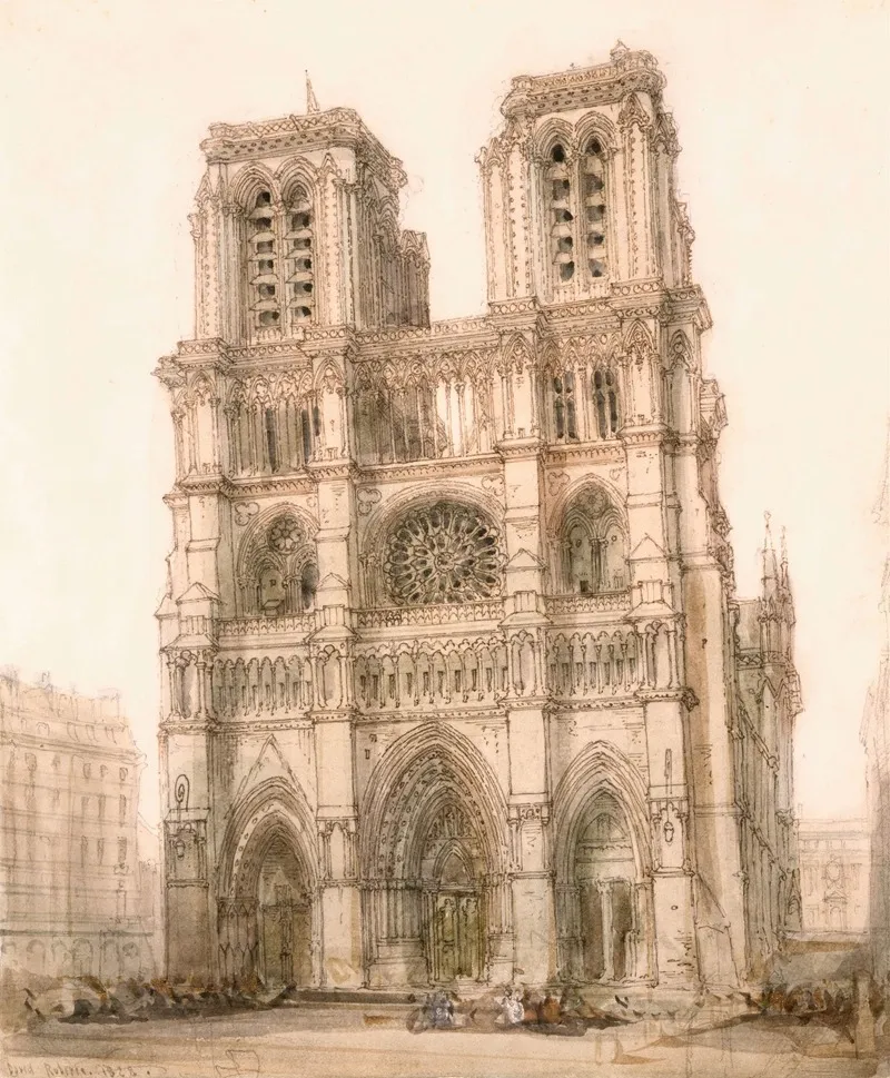 Notre Dame Paris 4 Wall Art by David Roberts - High-Resolution Digital Print