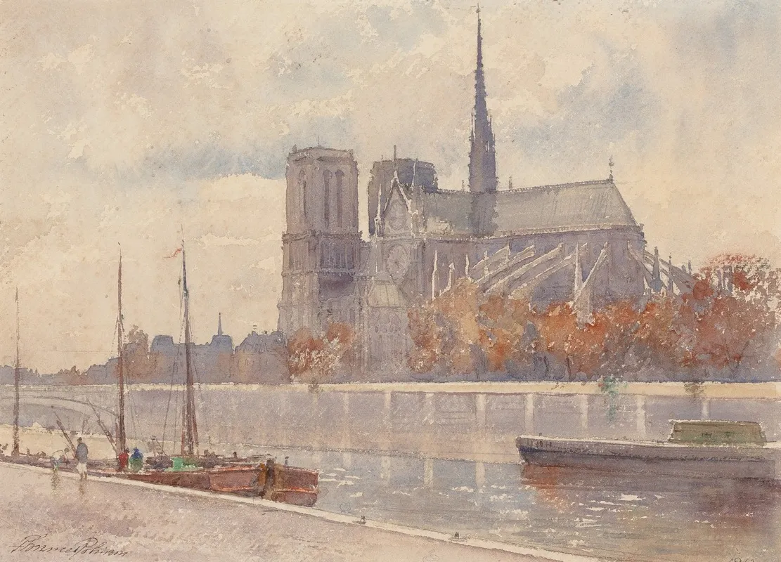 Notre Dame Paris Wall Art by Florence Vincent Robinson - High-Resolution Digital Print
