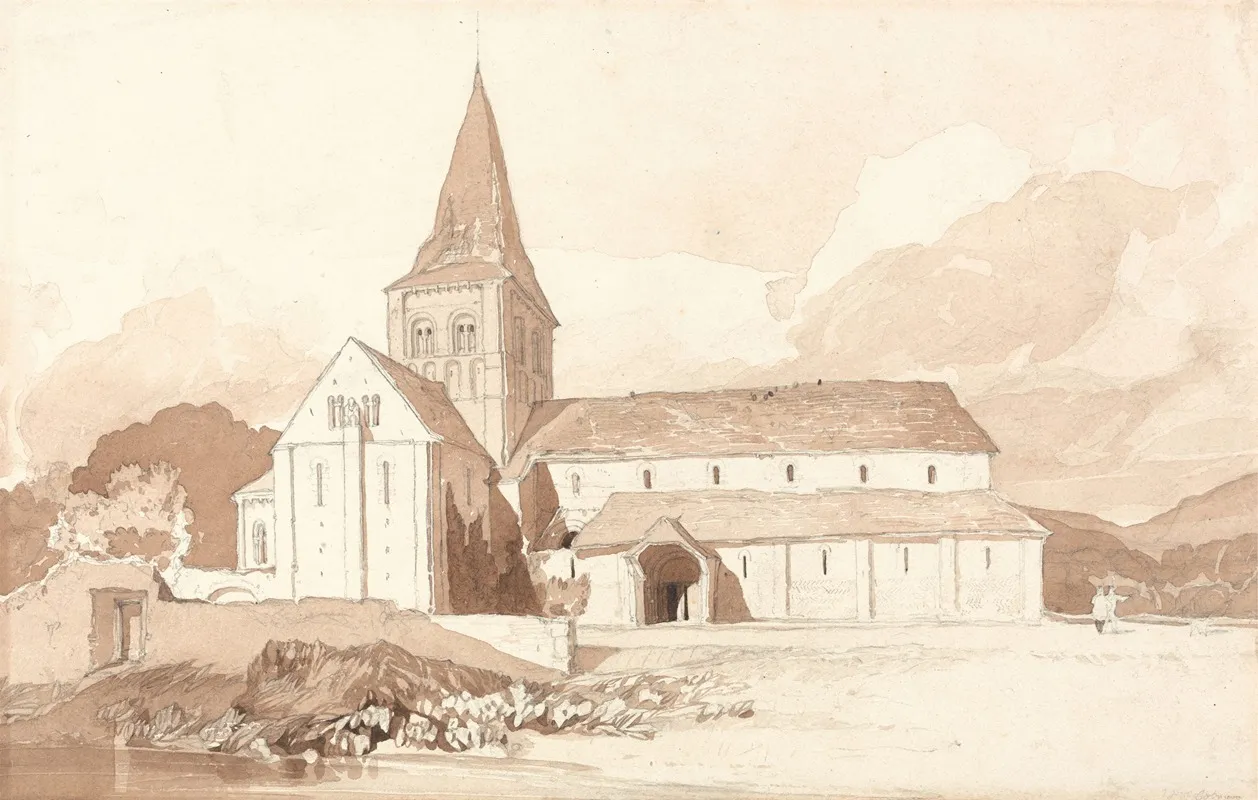 Notre Dame Sur Leau Domfront Normandy Wall Art by John Sell Cotman - High-Resolution Digital Print