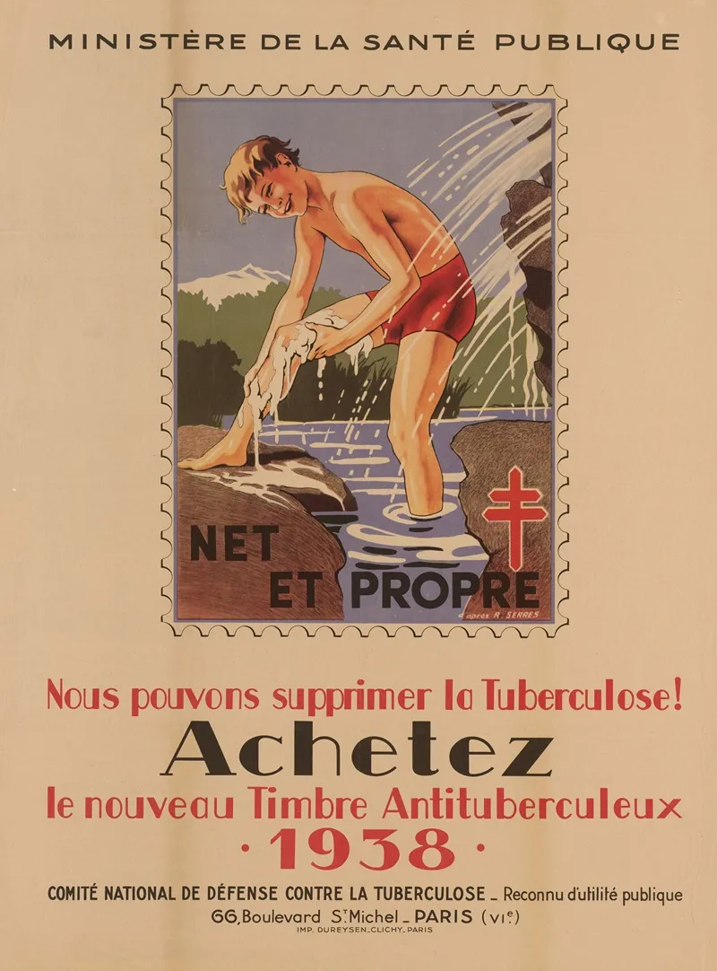 Nous Pouvons Supprimer La Tuberculose Achetez Le Nouveau Timbre Antituberculeux 1938 Wall Art by Imp. Dureysen - High-Resolution Digital Print