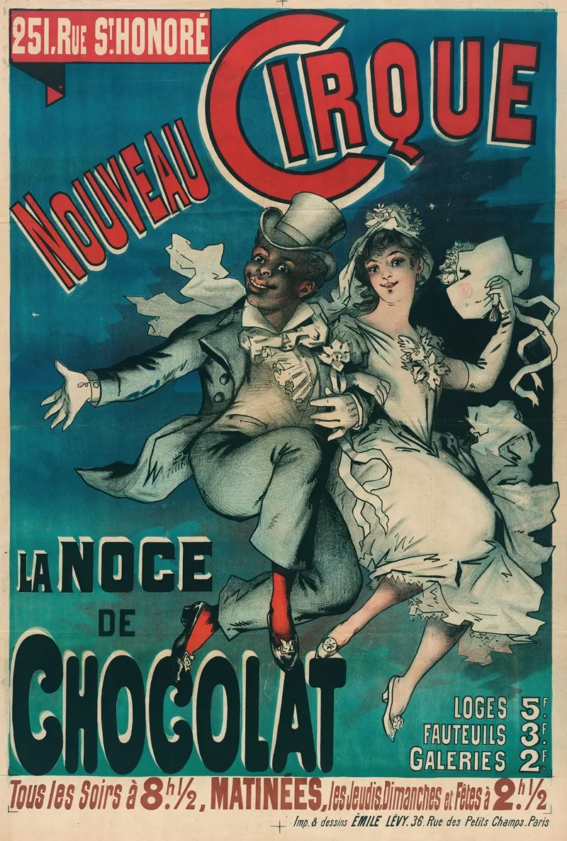 Nouveau Cirque La Noce De Chocolat Wall Art by Imp. Emile Lévy - High-Resolution Digital Print