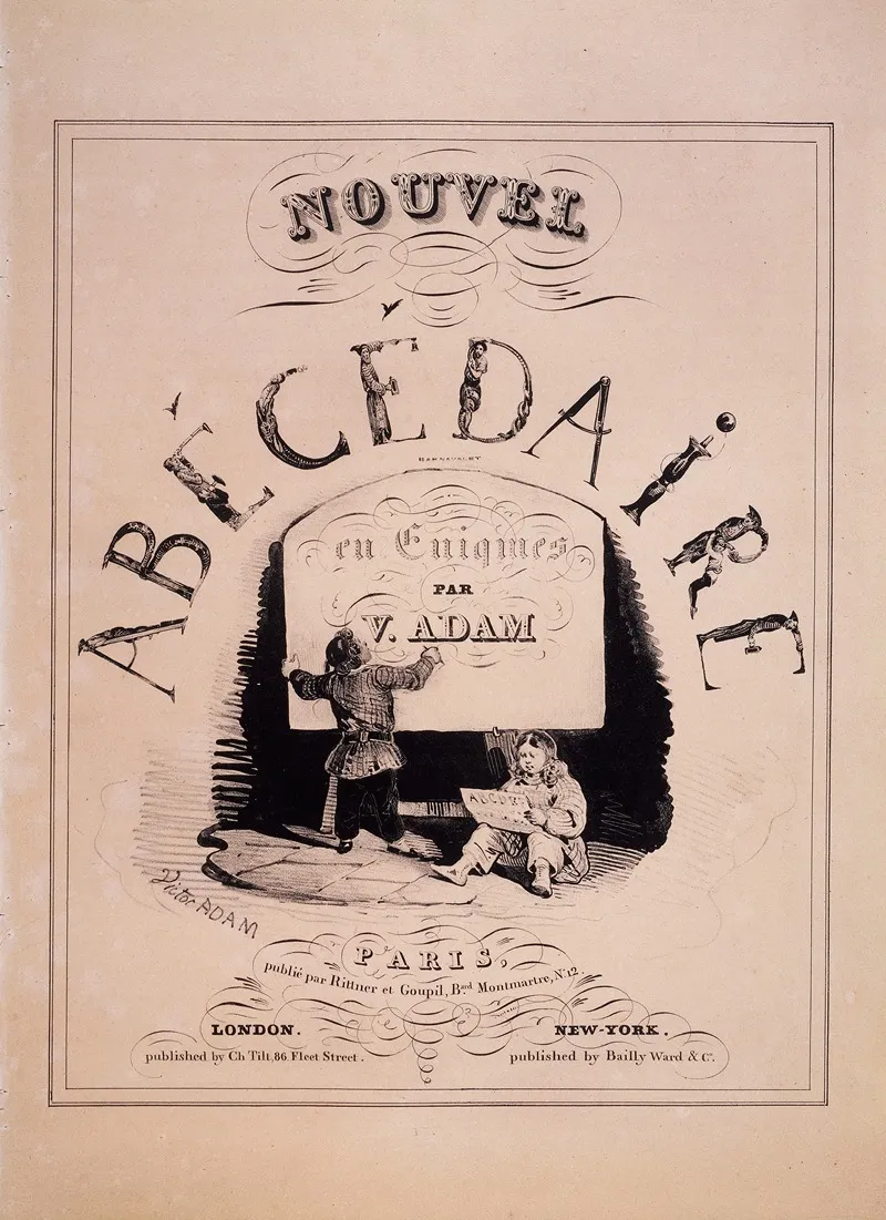 Nouvel Abecedaire En Enigmes Title Page Wall Art by Victor Adam - High-Resolution Digital Print