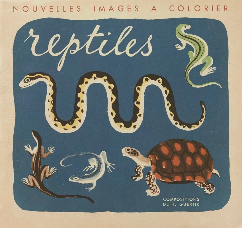 Nouvelles Images A Colorier Reptiles Pl 01 Wall Art by Elena Pavlovna Gertik - High-Resolution Digital Print