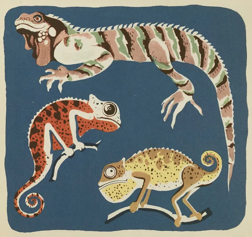 Nouvelles Images A Colorier Reptiles Pl 07 Wall Art by Elena Pavlovna Gertik - High-Resolution Digital Print