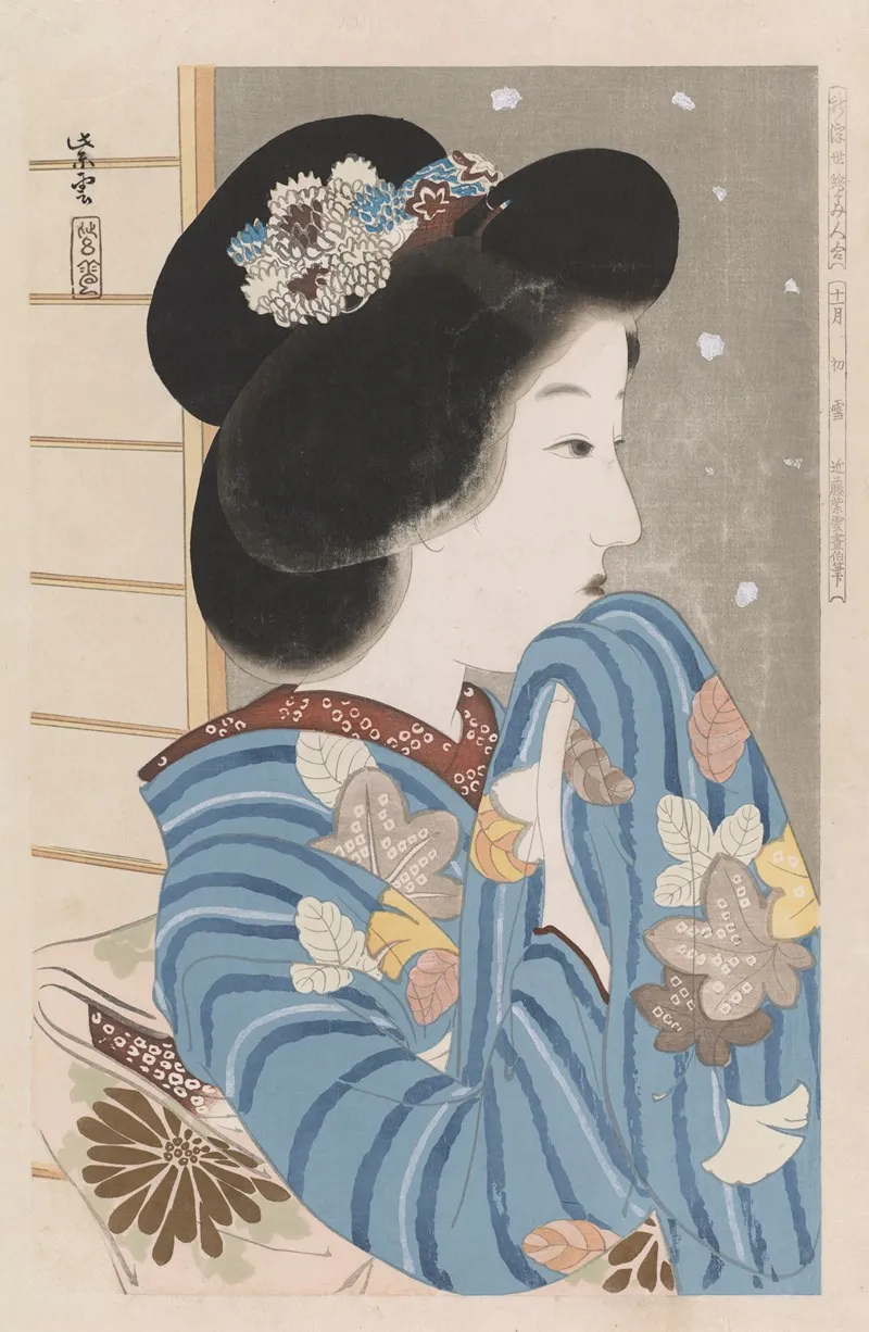 November Ukiyo E Beauties Wall Art by Kondo Shiun - High-Resolution Digital Print