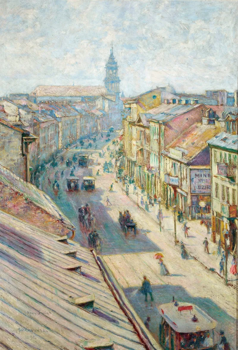 Nowy Swiat Street In Warsaw On A Summer Day