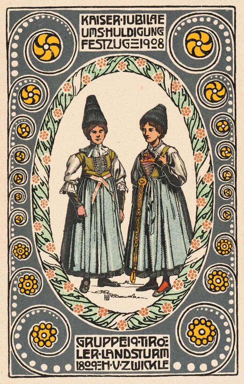 Nr 178 Kaiser Jubilaums Huldigungs Festzug 1908 Gruppe Tiroler Landsturm 1809