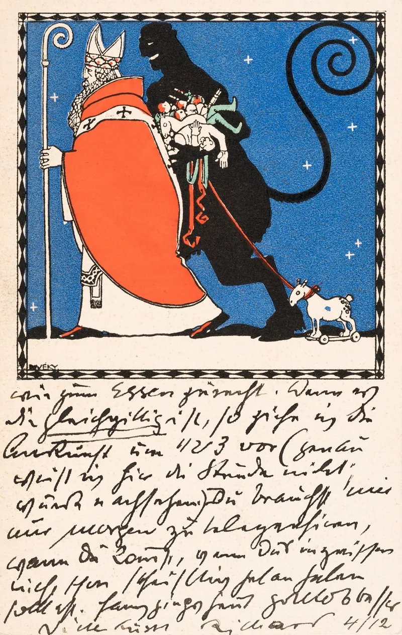 Nr 238 Nikolo Und Krampuskarte