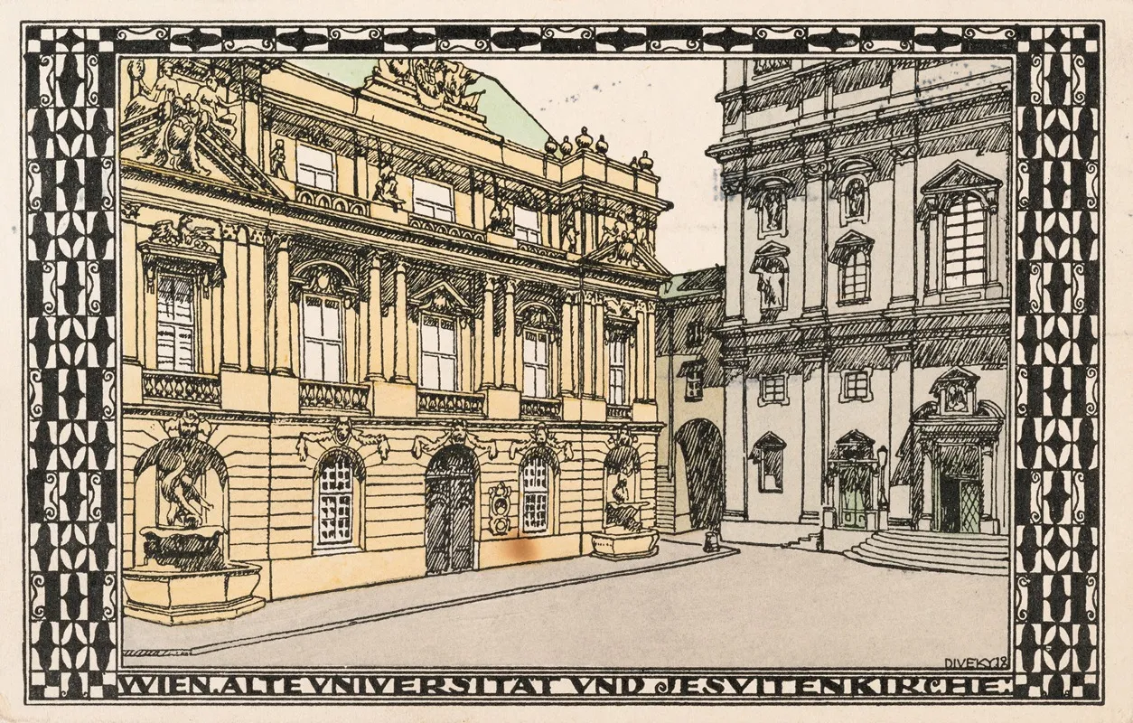 Nr 316 Vienna Old University And Jesuit Church