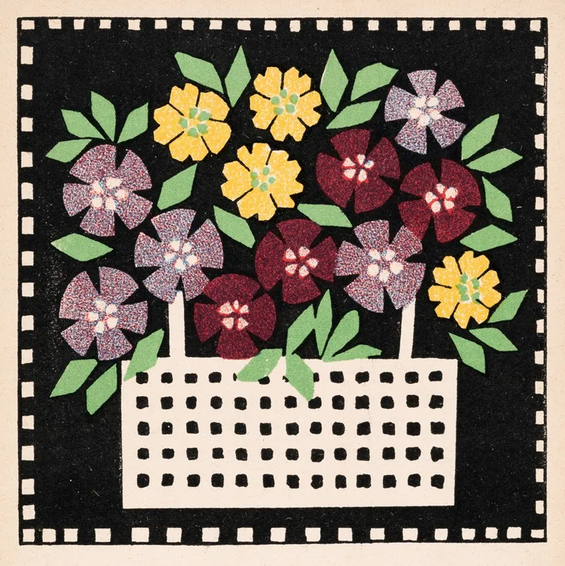 Nr 36 Blumenkorb Wall Art by Leopoldine Kolbe - High-Resolution Digital Print