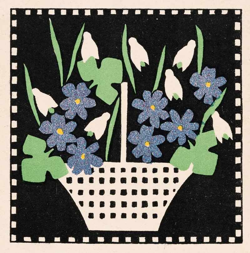 Nr 39 Blumenkorb Wall Art by Leopoldine Kolbe - High-Resolution Digital Print