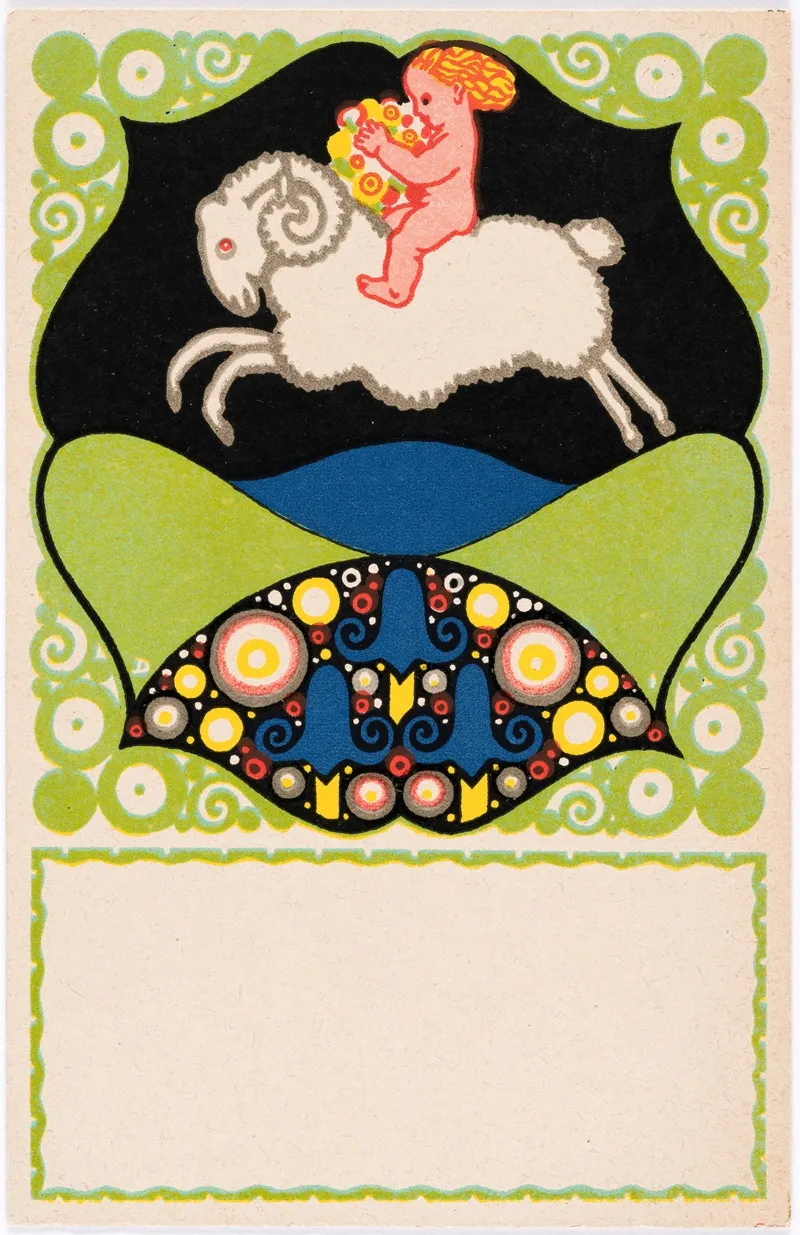 Nr 790 Auf Einem Widder Reitender Putto