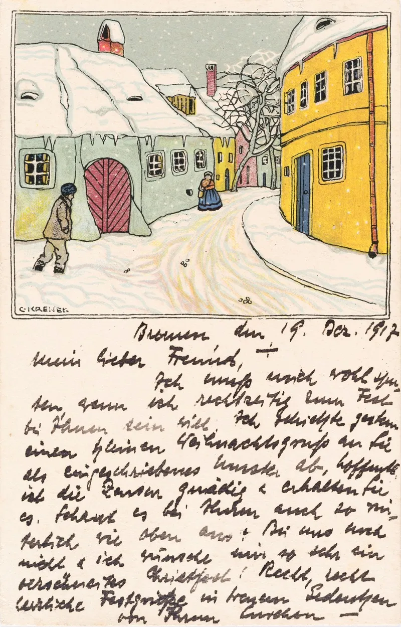 Nr 909 Hauser Im Schnee