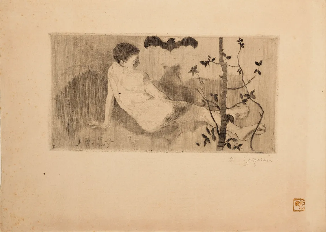 Nu A La Chauve Souris Nude In A Shadow Of A Bat