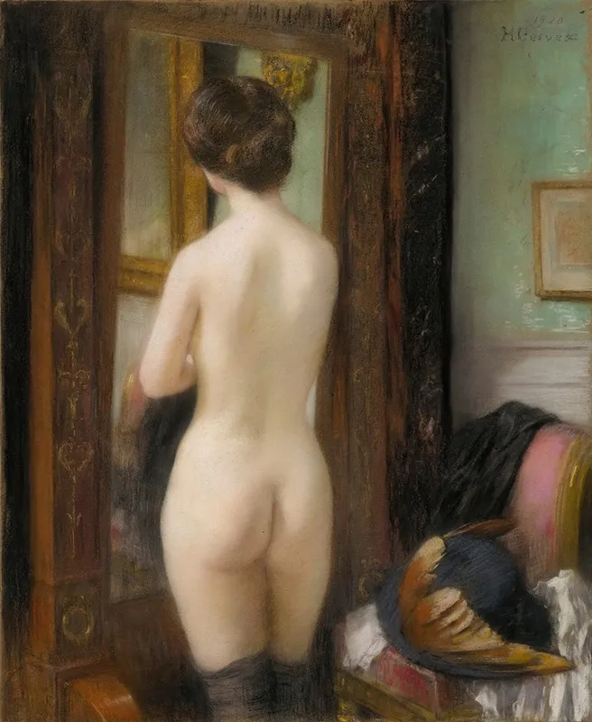 Nu A La Psyche Wall Art by Henri Gervex - High-Resolution Digital Print