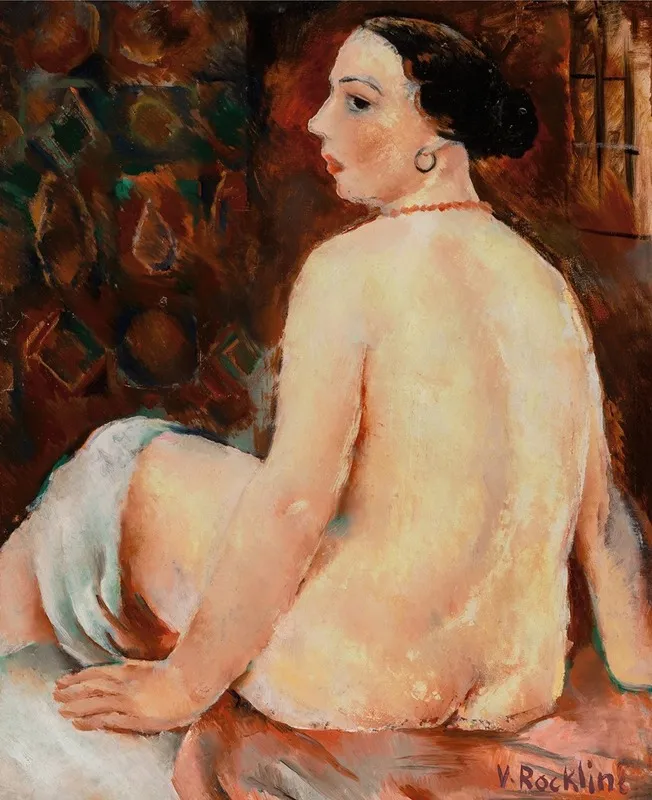 Nu Au Collier Rouge Wall Art by Vera Rockline - High-Resolution Digital Print
