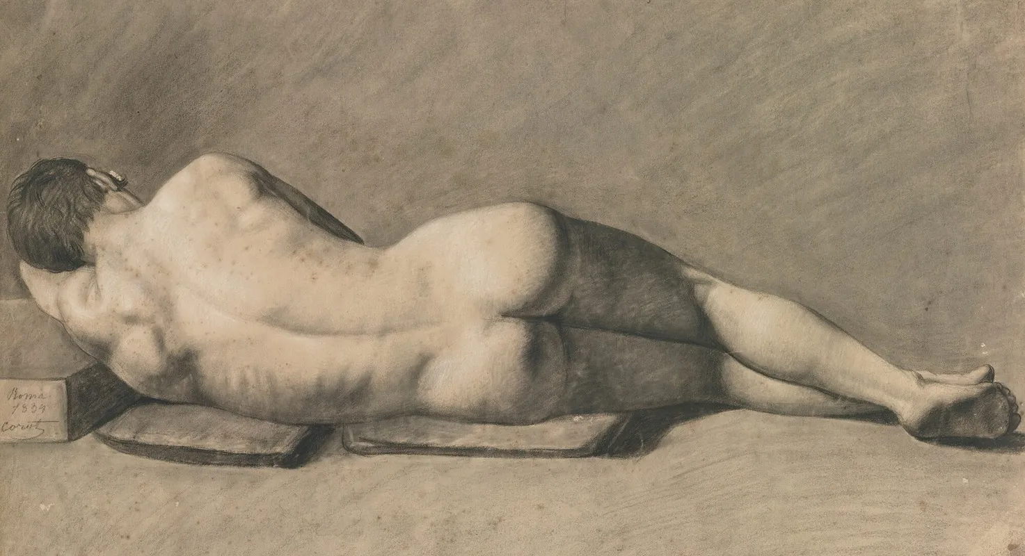 Nu Dhomme Wall Art by Jean-Baptiste-Camille Corot - High-Resolution Digital Print