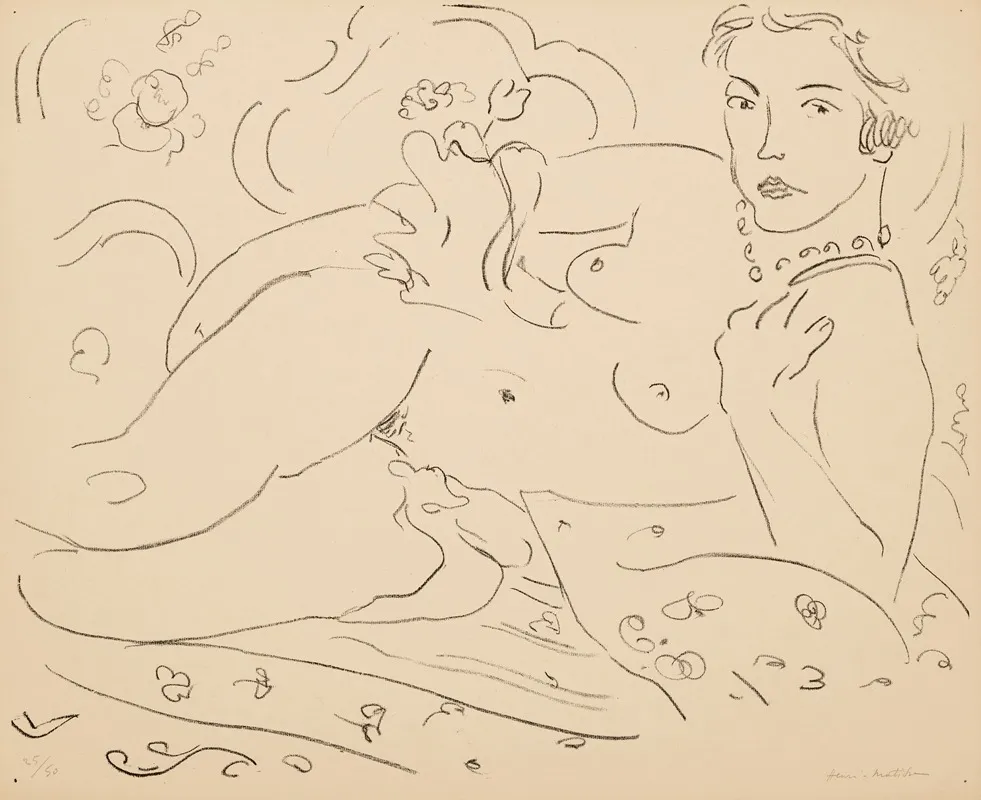 Nu Main Gauche Pres De Lepaule Wall Art by Henri Matisse - High-Resolution Digital Print